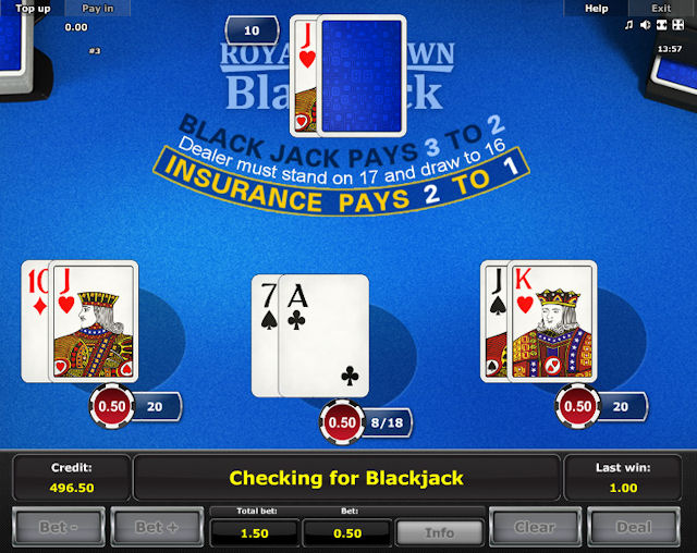 Internetinis žaidimas „Royal Crown Blackjack“ nemokamai